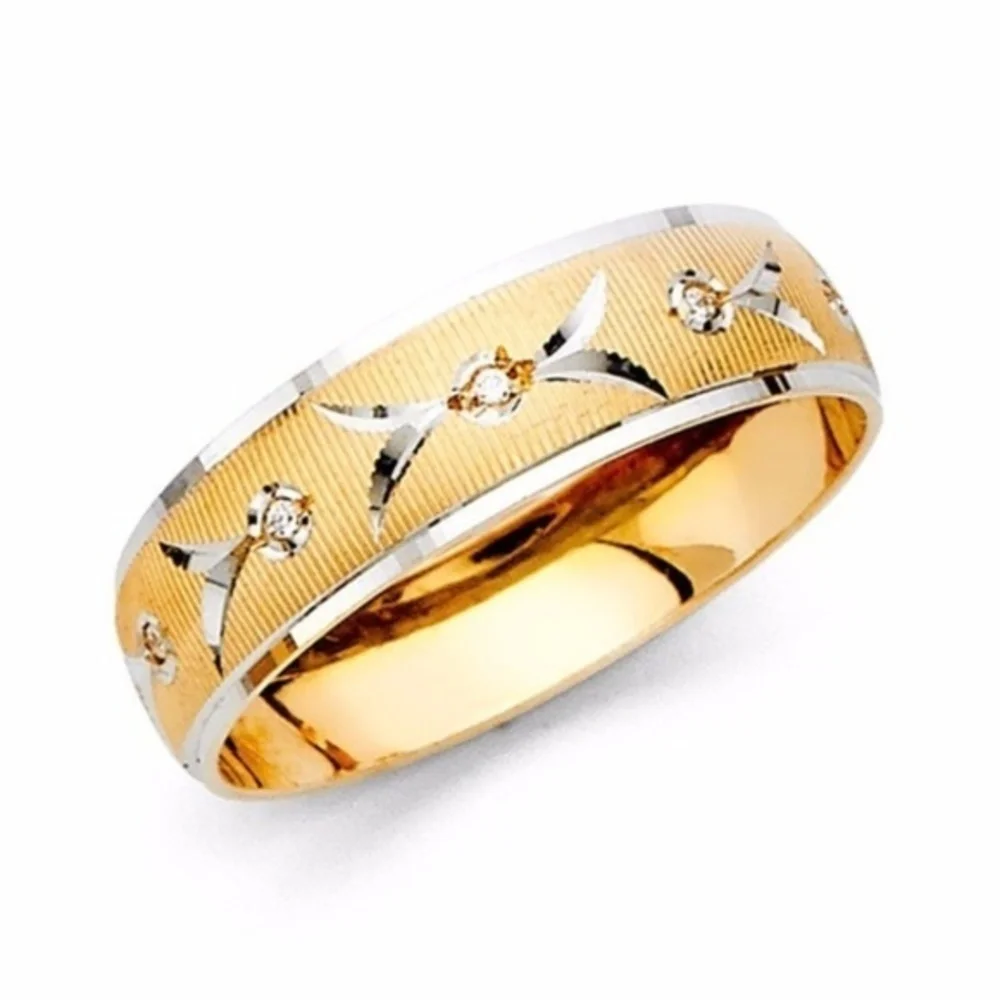 14k yellow gold Wedding band sz 8 9 10 11 12 13